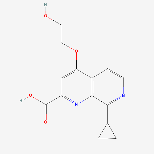8-cyclopropyl-4-(2-hydroxyethoxy)-1,7-naphthyridine-2-carboxylic acid (CAS: 921760-83-0) - Related Chemical Product