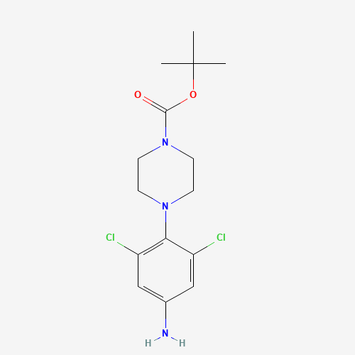 tert-butyl 4-(4-amino-2,6-dichlorophenyl)piperazine-1-carboxylate (CAS: 351325-24-1) - Chemical Structure and Molecular Formula 