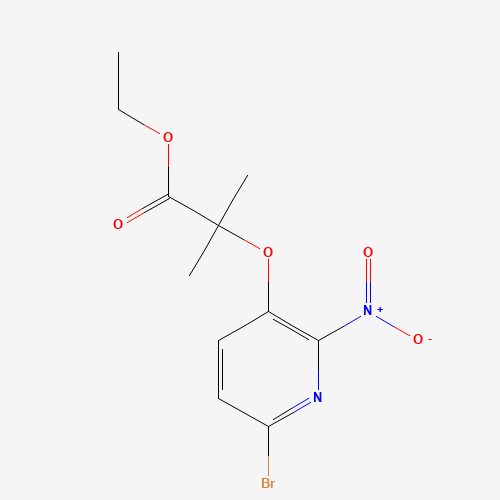 ethyl 2-(6-bromo-2-nitropyridin-3-yl)oxy-2-methylpropanoate (CAS: 1303588-10-4) - Related Chemical Product