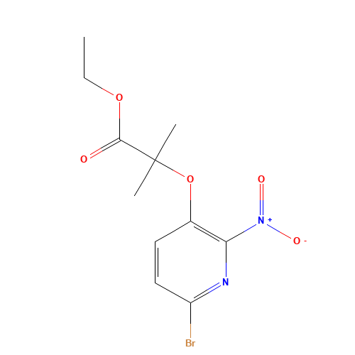 ethyl 2-(6-bromo-2-nitropyridin-3-yl)oxy-2-methylpropanoate (CAS: 1303588-10-4) - Related Chemical Product