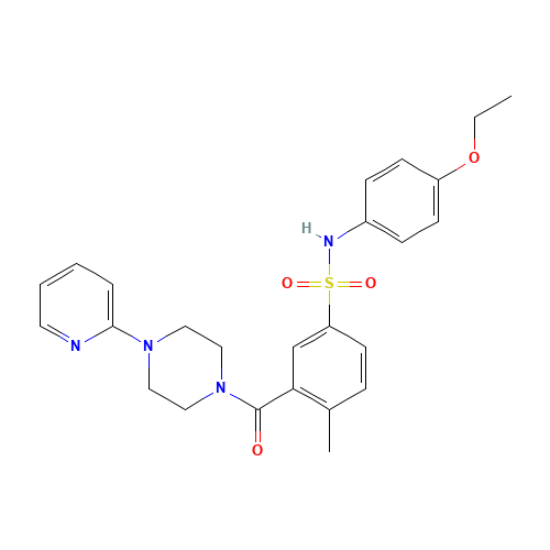 N-(4-ethoxyphenyl)-4-methyl-3-(4-pyridin-2-ylpiperazine-1-carbonyl)benzenesulfonamide (CAS: 1147524-98-8) - Related Chemical Product