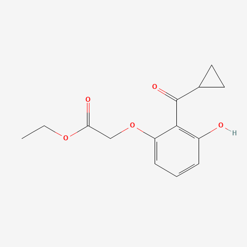 ethyl 2-[2-(cyclopropanecarbonyl)-3-hydroxyphenoxy]acetate (CAS: 279230-72-7) - Related Chemical Product