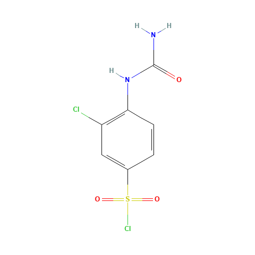 4-(carbamoylamino)-3-chlorobenzenesulfonyl chloride (CAS: 51786-25-5) - Chemical Structure and Molecular Formula 