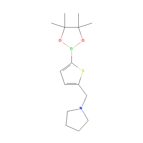 1-[[5-(4,4,5,5-tetramethyl-1,3,2-dioxaborolan-2-yl)thiophen-2-yl]methyl]pyrrolidine (CAS: 1218790-45-4) - Related Chemical Product