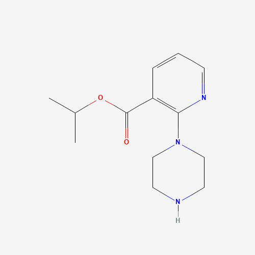 propan-2-yl 2-piperazin-1-ylpyridine-3-carboxylate (CAS: 1315559-93-3) - Chemical Structure and Molecular Formula 