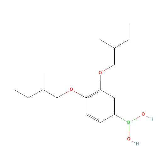 [3,4-bis(2-methylbutoxy)phenyl]boronic acid (CAS: 340148-67-6) - Related Chemical Product