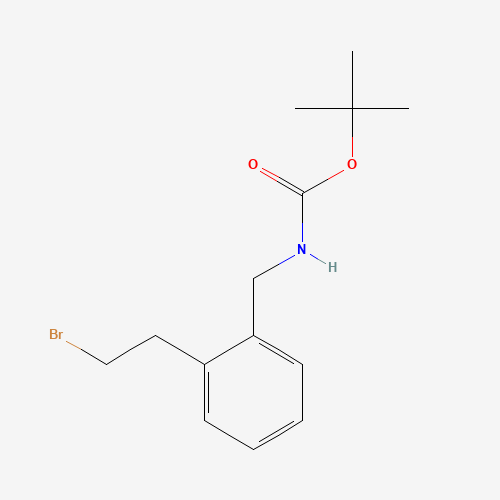 tert-butyl N-[[2-(2-bromoethyl)phenyl]methyl]carbamate (CAS: 496917-86-3) - Related Chemical Product