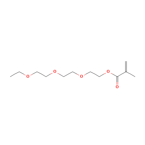 2-[2-(2-ethoxyethoxy)ethoxy]ethyl 2-methylprop-2-enoate (CAS: 39670-09-2) - Chemical Structure and Molecular Formula 