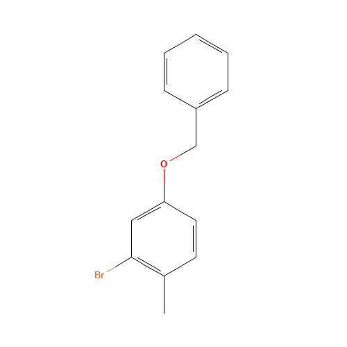 2-bromo-1-methyl-4-phenylmethoxybenzene (CAS: 60710-40-9) - Chemical Structure and Molecular Formula 