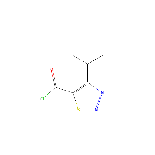 4-propan-2-ylthiadiazole-5-carbonyl chloride (CAS: 1041720-54-0) - Chemical Structure and Molecular Formula 