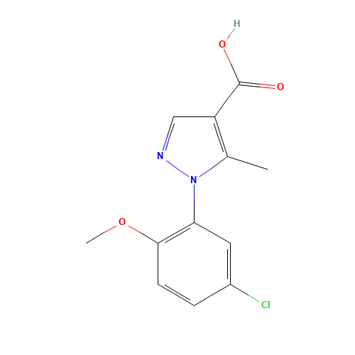 1-(5-chloro-2-methoxyphenyl)-5-methylpyrazole-4-carboxylic acid (CAS: 1226363-56-9) - Related Chemical Product
