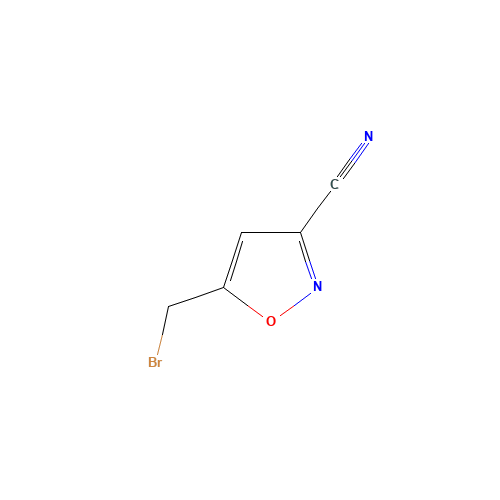 5-(bromomethyl)-1,2-oxazole-3-carbonitrile (CAS: 1378835-68-7) - Chemical Structure and Molecular Formula 