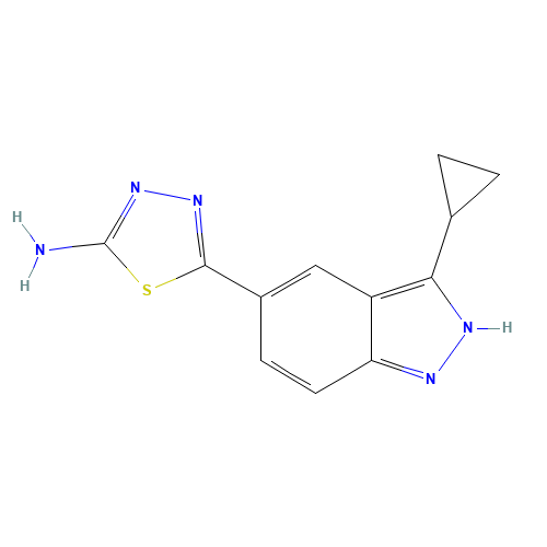 5-(3-cyclopropyl-2H-indazol-5-yl)-1,3,4-thiadiazol-2-amine (CAS: 885222-81-1) - Related Chemical Product