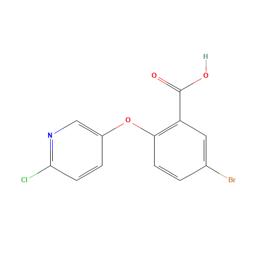 5-bromo-2-(6-chloropyridin-3-yl)oxybenzoic acid (CAS: 1335218-34-2) - Related Chemical Product