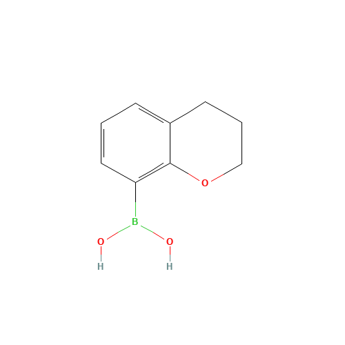 3,4-dihydro-2H-chromen-8-ylboronic acid (CAS: 685514-79-8) - Chemical Structure and Molecular Formula 