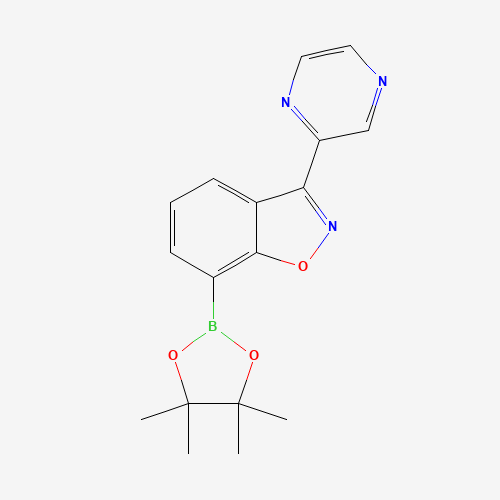 3-pyrazin-2-yl-7-(4,4,5,5-tetramethyl-1,3,2-dioxaborolan-2-yl)-1,2-benzoxazole (CAS: 1428881-41-7) - Related Chemical Product