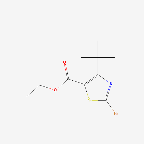 ethyl 2-bromo-4-tert-butyl-1,3-thiazole-5-carboxylate (CAS: 81569-31-5) - Chemical Structure and Molecular Formula 