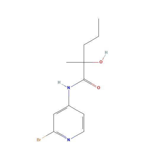 N-(2-bromopyridin-4-yl)-2-hydroxy-2-methylpentanamide (CAS: 1433904-38-1) - Chemical Structure and Molecular Formula 