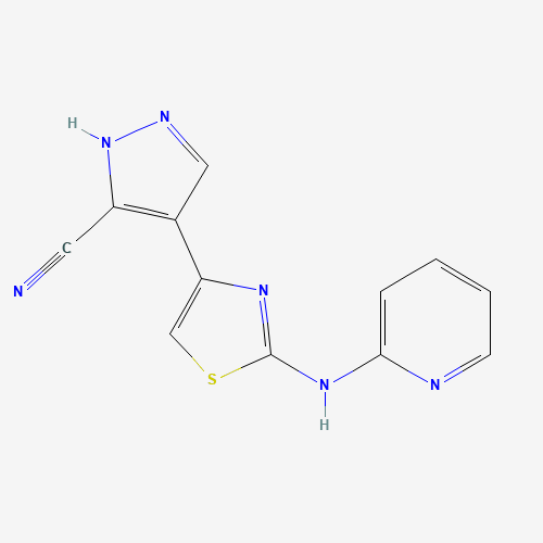 4-[2-(pyridin-2-ylamino)-1,3-thiazol-4-yl]-1H-pyrazole-5-carbonitrile (CAS: 1235312-81-8) - Related Chemical Product