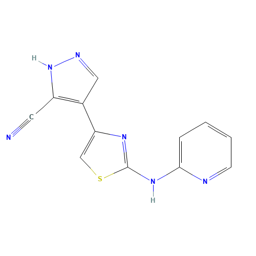 4-[2-(pyridin-2-ylamino)-1,3-thiazol-4-yl]-1H-pyrazole-5-carbonitrile (CAS: 1235312-81-8) - Related Chemical Product
