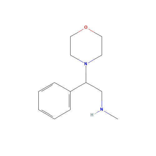 N-methyl-2-morpholin-4-yl-2-phenylethanamine (CAS: 866781-89-7) - Chemical Structure and Molecular Formula 