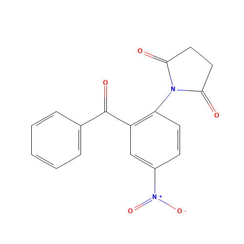 1-(2-benzoyl-4-nitrophenyl)pyrrolidine-2,5-dione (CAS: 627085-89-6) - Chemical Structure and Molecular Formula 