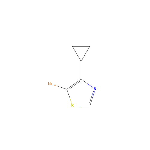 5-bromo-4-cyclopropyl-1,3-thiazole (CAS: 1243839-07-7) - Chemical Structure and Molecular Formula 