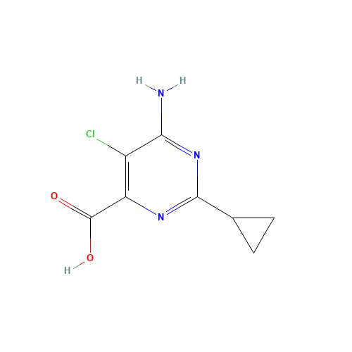 6-amino-5-chloro-2-cyclopropylpyrimidine-4-carboxylic acid (CAS: 858955-50-7) - Related Chemical Product