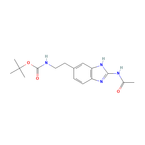 tert-butyl N-[2-(2-acetamido-3H-benzimidazol-5-yl)ethyl]carbamate (CAS: 1207273-19-5) - Related Chemical Product