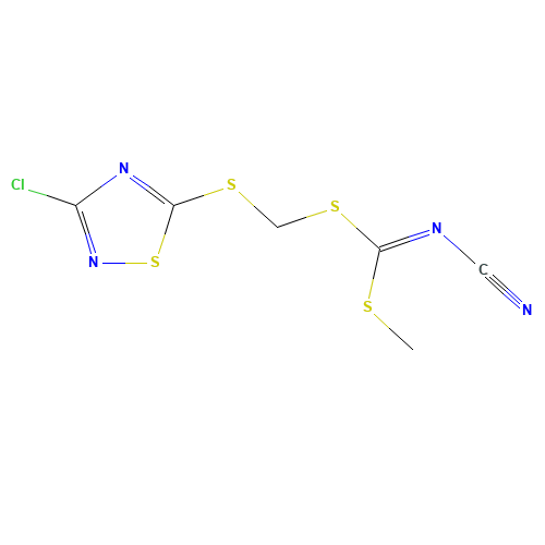 [(3-chloro-1,2,4-thiadiazol-5-yl)sulfanylmethylsulfanyl-methylsulfanylmethylidene]cyanamide (CAS: 109305-66-0) - Related Chemical Product