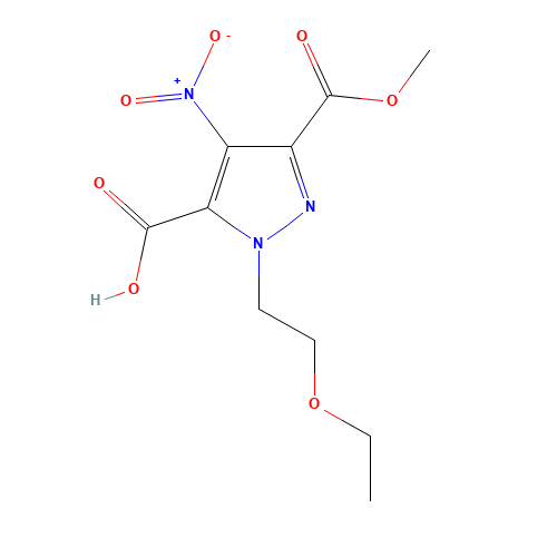 2-(2-ethoxyethyl)-5-methoxycarbonyl-4-nitropyrazole-3-carboxylic acid (CAS: 792970-07-1) - Related Chemical Product