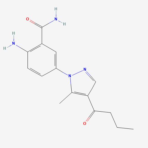 2-amino-5-(4-butanoyl-5-methylpyrazol-1-yl)benzamide (CAS: 1404531-05-0) - Related Chemical Product