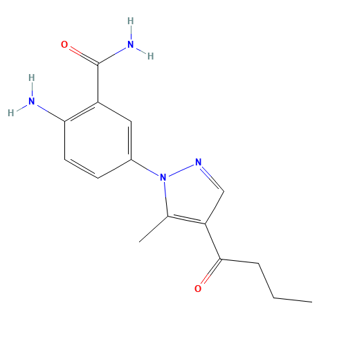 2-amino-5-(4-butanoyl-5-methylpyrazol-1-yl)benzamide (CAS: 1404531-05-0) - Related Chemical Product