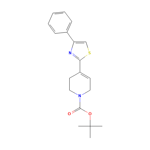 tert-butyl 4-(4-phenyl-1,3-thiazol-2-yl)-3,6-dihydro-2H-pyridine-1-carboxylate (CAS: 1332301-88-8) - Related Chemical Product