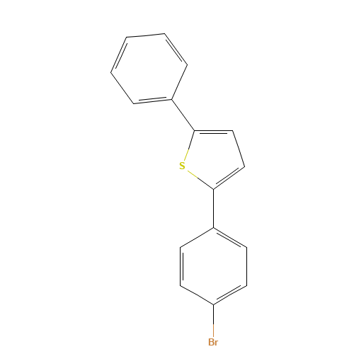 2-(4-bromophenyl)-5-phenylthiophene (CAS: 118621-30-0) - Chemical Structure and Molecular Formula 