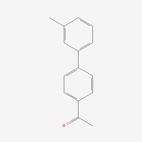 1-[4-(3-methylphenyl)phenyl]ethanone (CAS: 76650-29-8) - Chemical Structure and Molecular Formula 