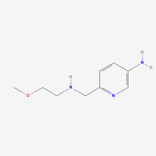 6-[(2-methoxyethylamino)methyl]pyridin-3-amine (CAS: 1419604-25-3) - Chemical Structure and Molecular Formula 