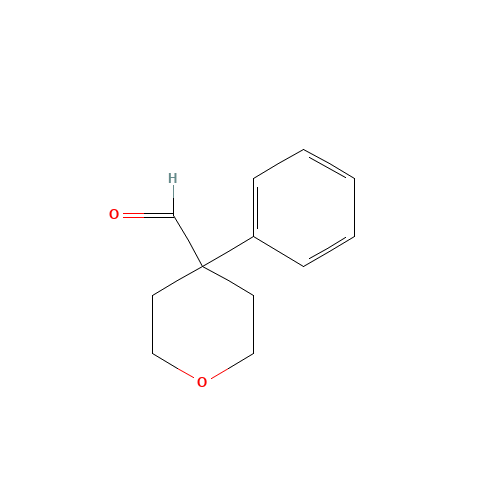 4-phenyloxane-4-carbaldehyde (CAS: 66109-88-4) - Chemical Structure and Molecular Formula 