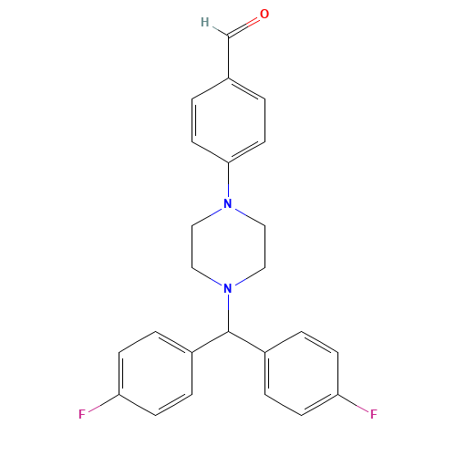 4-[4-[bis(4-fluorophenyl)methyl]piperazin-1-yl]benzaldehyde (CAS: 914349-58-9) - Related Chemical Product