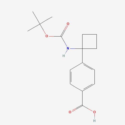4-[1-[(2-methylpropan-2-yl)oxycarbonylamino]cyclobutyl]benzoic acid (CAS: 1259223-99-8) - Related Chemical Product