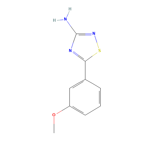 5-(3-methoxyphenyl)-1,2,4-thiadiazol-3-amine (CAS: 948005-84-3) - Chemical Structure and Molecular Formula 