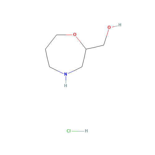 1,4-oxazepan-2-ylmethanol;hydrochloride (CAS: 1207194-51-1) - Chemical Structure and Molecular Formula 