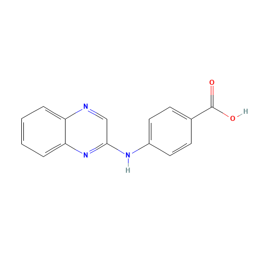 4-(quinoxalin-2-ylamino)benzoic acid (CAS: 100962-02-5) - Chemical Structure and Molecular Formula 