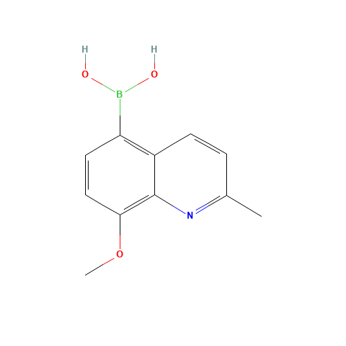 (8-methoxy-2-methylquinolin-5-yl)boronic acid (CAS: 1107064-35-6) - Chemical Structure and Molecular Formula 