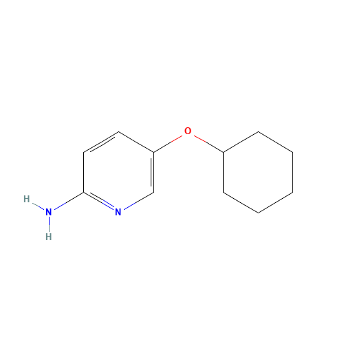5-cyclohexyloxypyridin-2-amine (CAS: 1019582-87-6) - Chemical Structure and Molecular Formula 