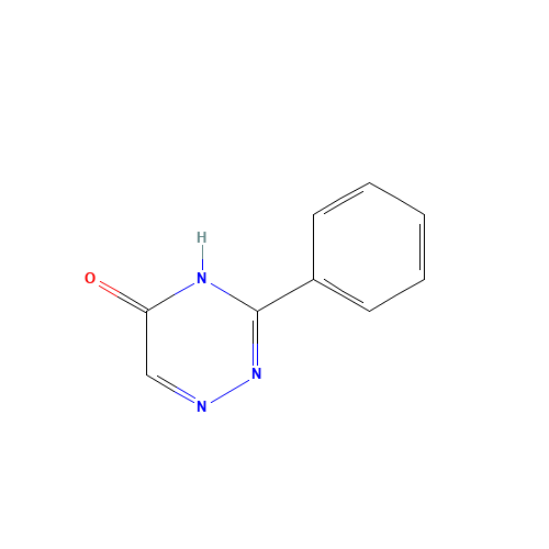 3-phenyl-2H-1,2,4-triazin-5-one (CAS: 54673-30-2) - Chemical Structure and Molecular Formula 