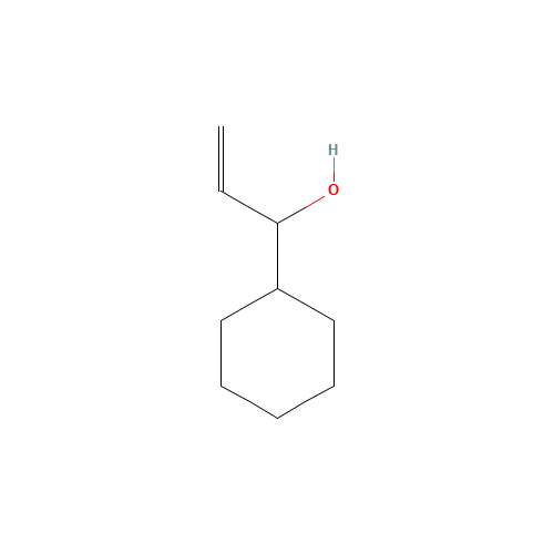 1-cyclohexylprop-2-en-1-ol (CAS: 4352-44-7) - Chemical Structure and Molecular Formula 