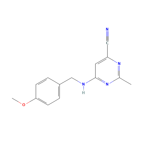 6-[(4-methoxyphenyl)methylamino]-2-methylpyrimidine-4-carbonitrile (CAS: 1266335-51-6) - Related Chemical Product