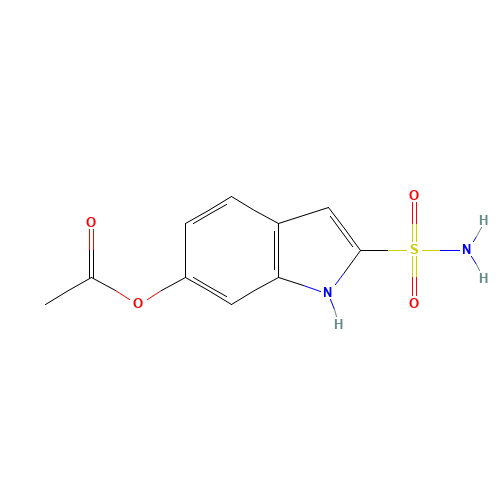 (2-sulfamoyl-1H-indol-6-yl) acetate (CAS: 100587-79-9) - Chemical Structure and Molecular Formula 
