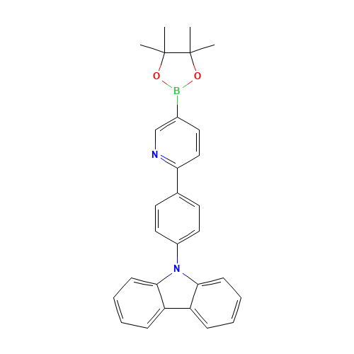 9-[4-[5-(4,4,5,5-tetramethyl-1,3,2-dioxaborolan-2-yl)pyridin-2-yl]phenyl]carbazole (CAS: 1365756-85-9) - Related Chemical Product